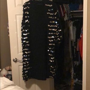 Zara sequins knit coat